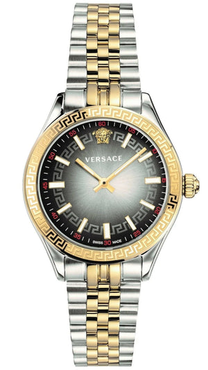 Versace Hellenyium Grey Dial Two Tone Steel Strap Watch for Women - VEHU00520