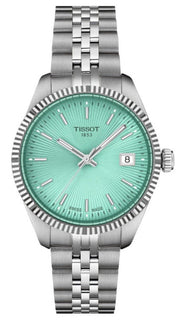 Tissot Ballade Quartz Green Dial Silver Steel Strap Watch for Women - T156.210.11.091.00