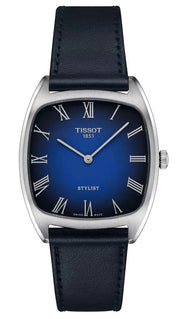 Tissot Stylist Quartz Blue Dial Blue Leather Strap Watch for Men - T159.909.16.043.00
