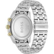 Hugo Boss Skytraveller Chronograph Green Dial Silver Steel Strap Watch for Men - 1514195