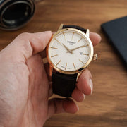 Tissot Classic Dream Ivory Dial Brown Leather Strap Watch for Men - T129.410.36.261.00
