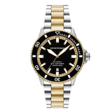 Emporio Armani Sea Explorer Black Dial Two Tone Steel Strap Watch for Men - AR60089