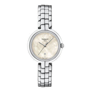 Tissot T-Lady Flamingo Diamonds Mother of Pearl Dial SIlver Steel Strap Watch for Women - T094.210.11.116.02