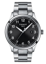 Tissot T-Sport Gent XL Black Dial Silver Steel Strap Watch for Men - T116.410.11.057.00