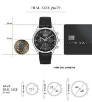 Hugo Boss Gregor Chronograph Black Dial Black Leather Strap Watch for Men - 1514049