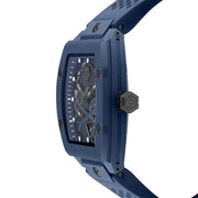 Philipp Plein The SKeleton Blue Dial Blue Silicone Strap Watch for Men  - PWVBA0323