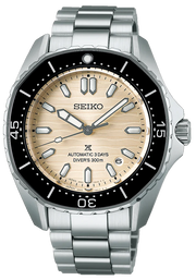 Seiko Prospex Polygonal Divers Automatic Pearl White Dial Silver Steel Strap Watch for Men - SPB481J1