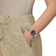 Tissot Ballade Quartz Blue Dial Two Tone Steel Strap Watch for Women - T156.210.22.041.00