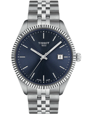 Tissot Ballade Quartz Blue Dial Silver Steel Strap Watch for Men - T156.410.11.041.00