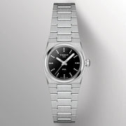 Tissot PRX Quartz Diamonds Black Dial Silver Steel Strap Watch for Women - T137.010.11.056.00