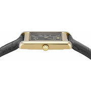 Emporio Armani Gino Black Dial Black Leather Strap Watch for Men - AR11666
