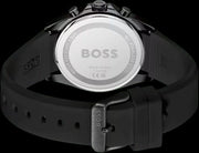 Hugo Boss Strike Chronograph Black Dial Black Rubber Strap Watch for Men - 1514289