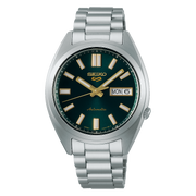 Seiko 5 Sports Automatic Green Dial Silver Steel Strap Watch for Men - SRPL57K1