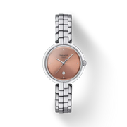 Tissot T-Lady Flamingo Diamonds Pink Dial Silver Steel Strap Watch for Women - T094.210.11.336.00