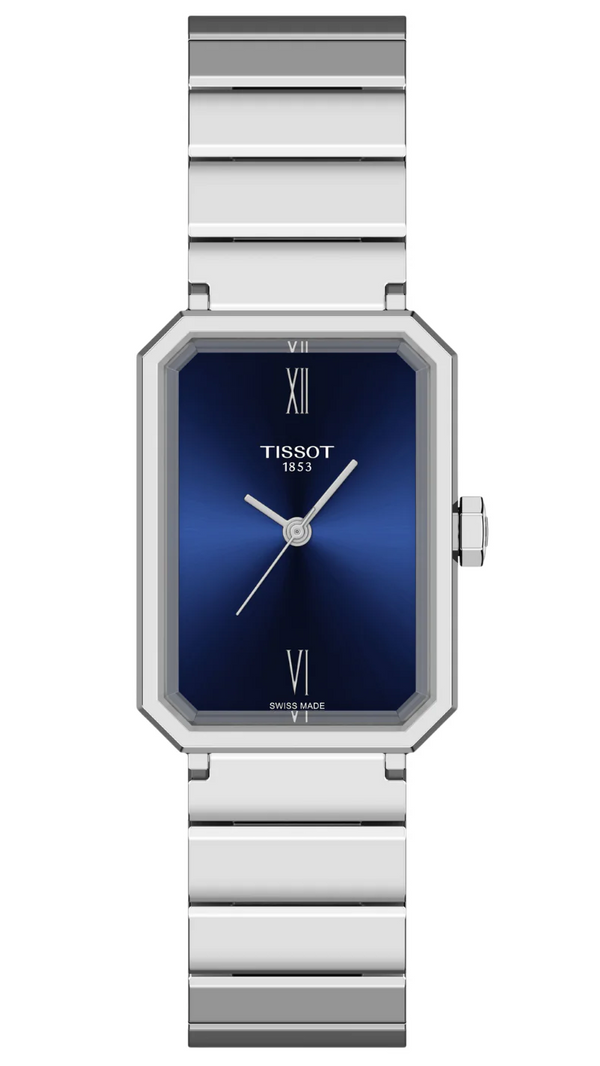 Tissot SRV Blue Dial Silver Steel Strap Watch for Women - T160.110.11.043.00