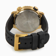 Versace Greca Logo Diver Quartz Black Dial Black Rubber Strap Watch for Men - VE8G00324