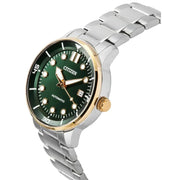 Citizen Mechanical Automatic Green Dial Silver Steel Strap Watch for Men - NJ0196-80X