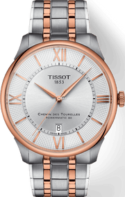 Tissot Tissot Chemin Des Tourelles Powermatic 80 Silver Dial Two Tone Steel Strap Watch for Men - T139.407.22.038.00