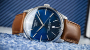Tissot Chemin des Tourelles Automatic Powermatic 80 Blue Dial Brown Leather Strap Watch for Men - T139.407.16.041.00