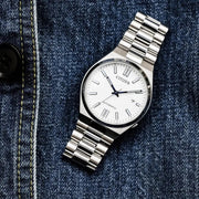 Citizen Tsuyosa Automatic White Dial Silver Steel Strap Watch for Men - NJ0159-86A