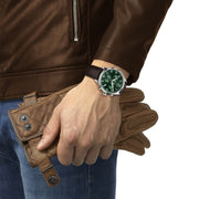 Tissot Chrono XL Classic Green Dial Brown Leather Strap Watch for Men - T116.617.16.092.00