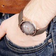 Emporio Armani Gianni Gray Dial Brown Leather Strap Watch for Men - AR1723