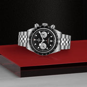 Tudor Black Bay Chrono Black Dial Silver Steel Strap Watch for Men - M79360N-0013