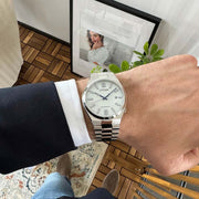 Citizen Tsuyosa Automatic White Dial Silver Steel Strap Watch for Men - NJ0159-86A