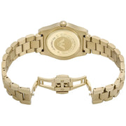 Emporio Armani Federica Brown Dial Gold Steel Strap Watch for Women - AR11700