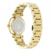 Versace Reve Analog Black Dial Gold Steel Strap Watch for Women - VE8B00624