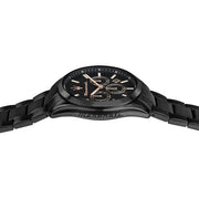 Maserati Attrazione Chronograph Black Dial Black Steel Strap Watch for Men - R8853151009