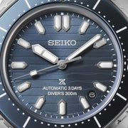 Seiko Prospex Polygonal Divers Automatic Blue Dial Silver Steel Strap Watch for Men - SPB483J1