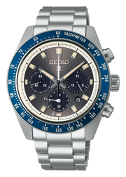 Seiko Prospex Speedtimer Solar Chronograph Grey Dial Silver Steel Strap Watch for Men - SSC939