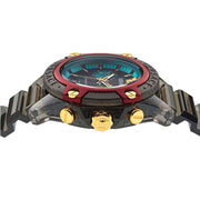 Versace Icon Active Chronograph Black Dial Black Siliconen Strap Unisex Watch - VE8P00224
