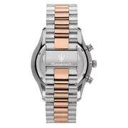 Maserati Tradizione Chronograph White Dial Two Tone Steel Strap Watch for Men - R8873646002