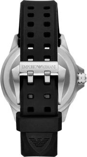 Emporio Armani Sea Explorer Black Dial Black Silicone Strap Watch for Men - AR60086