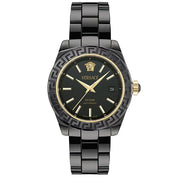 Versace DV One Mini Black Dial Black Steel Strap Watch for Women - VE9F00124