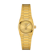 Tissot PRX 25mm Gold DIal Gold Steel Strap Watch for Women - T137.010.33.021.00