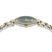 Versace Reve Analog Green Dial Two Tone Steel Strap Watch for Women - VE8B00524