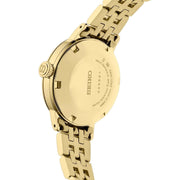 Seiko Presage Cocktail Time Automatic Diamonds Gold Dial Gold Steel Strap Watch for Women - SRE018J1