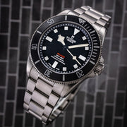 Tudor Pelagos Black Dial Grey Steel Strap Watch for Men - M25407N-0001
