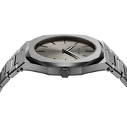 D1 Milano Ultra Thin Anthracite Gray Dial Gray Steel Strap Watch for Men - D1-UTBJ22