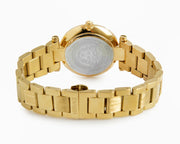 Versace Reve Analog Black Dial Gold Steel Strap Watch for Women - VE8B00624