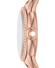 Emporio Armani Mia Mother of Pearl Dial Rose Gold Steel Strap Watch for Women - AR11671