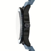 Emporio Armani Sea Explorer Divers Blue Dial Blue Silicone Strap Watch for Men - AR11685