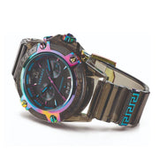 Versace Icon Active Chronograph Black Dial Grey Silicone Strap Watch for Men - VEZ701022