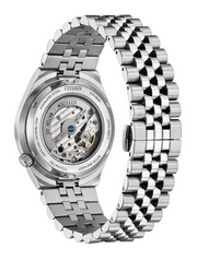 Citizen Tsuyosa 60 Automatic Black Dial Silver Steel Strap Watch for Men - NK0020-55E