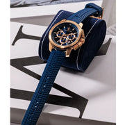 Maserati Successo Chronograph Blue Dial Blue Silicone Strap Watch for Men - R8871621034