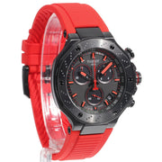 Tissot T Race Chronograph Black Dial Red Rubber Strap Watch for Men - T141.417.37.061.01