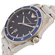 Emporio Armani Sigma Blue Dial Silver Steel Strap Watch for Men - AR11100